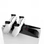 Saitake Base de Carregamento Dupla Dock para Comando Sony PlayStation 5 PS5, Forma de Consola, Preto-Branco