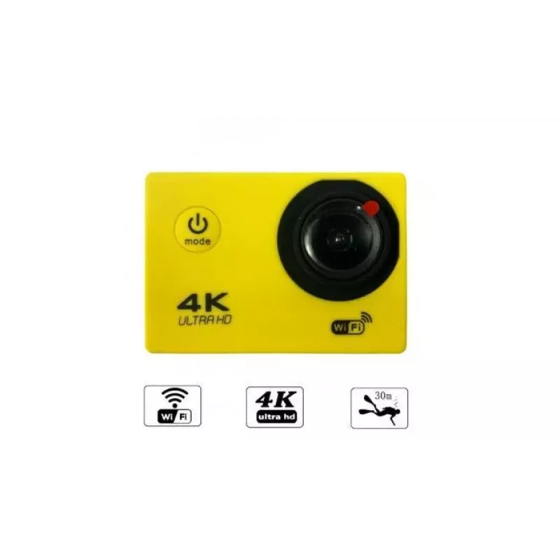 iWear K1 Câmara de Ação Ultra HD 4K 16Mpix Wi-Fi com Ecrã LCD 2'' Comando & 8x Conjunto de Fixação