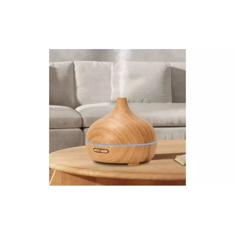 IVY D1 Difusor de Aroma 3-em-1 - Humidificador - Lâmpada de Ambiente Noturna 10W 17cm / 500ml Madeira Clara