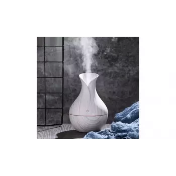 IVY D2 Difusor de Aroma 3-em-1 - Humidificador - Lâmpada USB de Ambiente Noturna 1,5W 11cm / 300ml Madeira Pedra