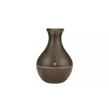 IVY D2 Difusor de Aroma 3-em-1 - Humidificador - Lâmpada USB de Luz Noturna 1,5W 11cm / 300ml Madeira Escura