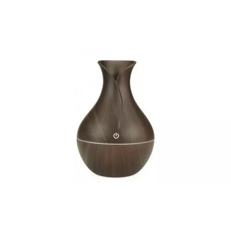 IVY D2 Difusor de Aroma 3-em-1 - Humidificador - Lâmpada USB de Luz Noturna 1,5W 11cm / 300ml Madeira Escura