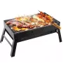 iLike Grillpapa Super Compact Foldable grelhador a carvão 36x29x6,8 cm para piquenique e campismo