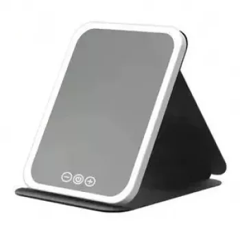 iWear Espelho de maquilhagem dobrável com retroiluminação LED tricolor e ecrã tátil inteligente 15x21,3cm