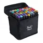 iLike Conjunto super de brinquedo com 48 marcadores coloridos e bolsa de arrumação com fecho de correr