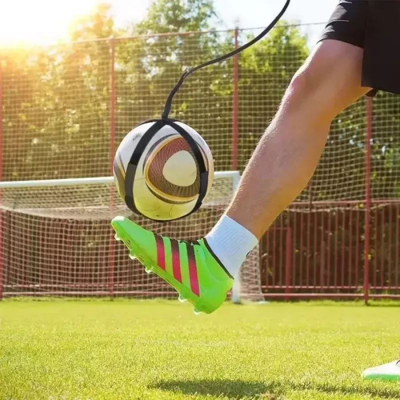 Kiddyz Cinto de treino de futebol solo Kick para crianças e adultos, bolas tamanho 5-11