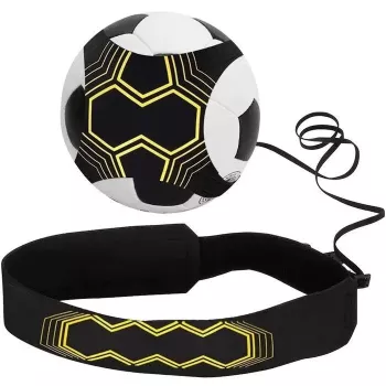 Kiddyz Cinto de treino de futebol solo Kick para crianças e adultos, bolas tamanho 5-11