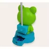 Kiddyz Candeeiro de mesa luz de noite infantil Space Froggy NL1 (20x10cm) com alimentação USB e afia-lápis verde