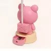 Kiddyz Candeeiro de mesa luz de noite infantil Space Froggy NL2 (20x10cm) com alimentação USB e afia-lápis rosa