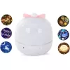 Kiddyz Candeeiro de projeção de sonho WH-16E (12x12x12 cm) com 6 películas de motivos, recarregável USB-C, branco