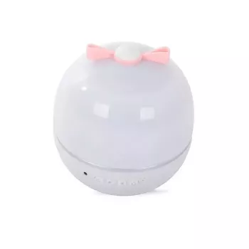 Kiddyz Candeeiro de projeção de sonho WH-16E (12x12x12 cm) com 6 películas de motivos, recarregável USB-C, branco