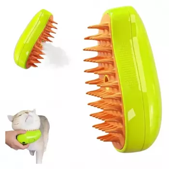 iLike Escova de banho elétrica para animais 3em1 - Depilação + Limpeza + Massagem com spray one-click (6,6x12 cm)