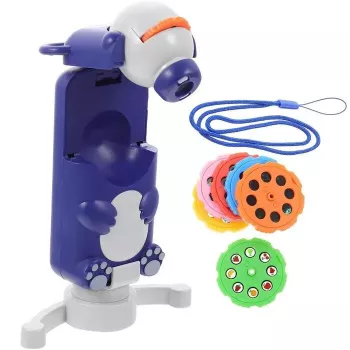 Kiddyz Projetor de desenho 2-em-1 compacto dobrável para crianças com suporte de mesa câmara design urso PR1