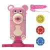 Kiddyz Projetor de desenho 2-em-1 compacto dobrável para crianças com suporte de mesa câmara design urso PR1