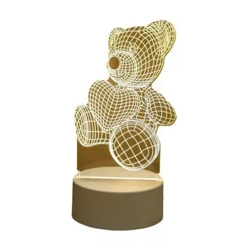 Elight Candeeiro de noite LED 3D ilusão ILU com design de bola de futebol, luz multicolor (25x15cm), alimentado por USB