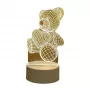Elight ILU candeeiro de presença LED com ilusão 3D com design de bola de futebol e luz multicolor (25x15 cm) alimentado por USB