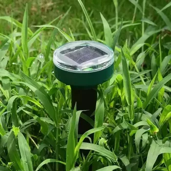 iLike Repelente solar ultrassónico de toupeiras e roedores Gardenera 22,5x6,3 cm conjunto com 2 unid. para jardim e relvado