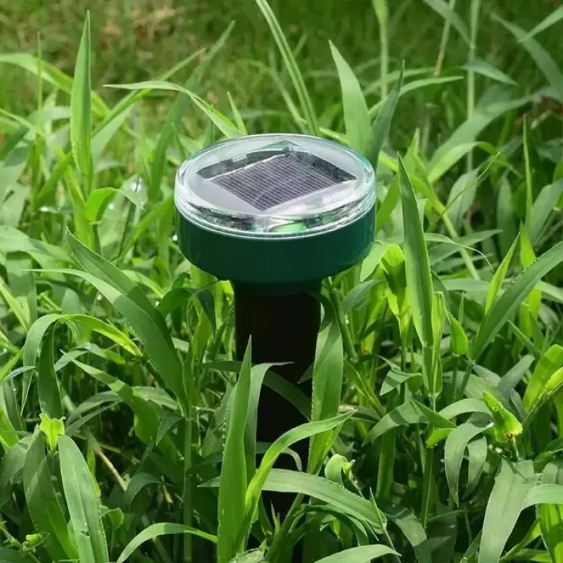 iLike Repelente solar ultrassónico de toupeiras e roedores Gardenera 22,5x6,3 cm conjunto com 2 unid. para jardim e relvado