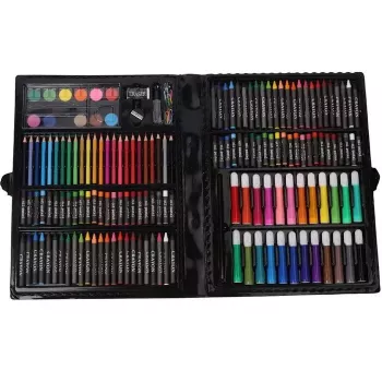 iLike Conjunto de arte de 168 peças desenho e pintura com marcadores, lápis de cor, aguarelas, mala de arrumação