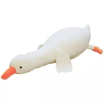 Kiddyz Peluche de ganso 50cm almofada macia em posição plana brinquedo decorativo fofo