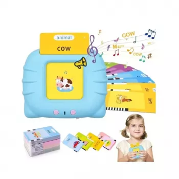 Kiddyz Brinquedo de aprendizagem de idiomas com cartões 112 unid. reconhecimento e pronúncia de palavras em inglês