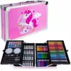 iLike Conjunto de Arte de Papelaria para Crianças 145pcs Kit de Desenho Criativo Estojo Rosa