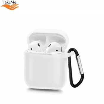 TakeMe Capa de Proteção Ultra-Fina em Silicone Macio para AirPods Branco