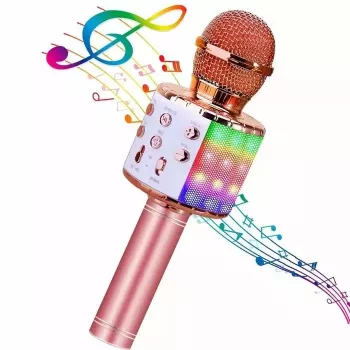 iWear M85 Microfone de Karaoke com Efeitos Divertidos para Crianças & Adultos com Altifalantes & Gravador Micro SD USB Bluetooth
