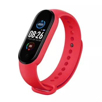 iWear SM6 Pulseira Inteligente - Monitor de Atividade IP67 com FC & Pressão Arterial / Social / Monitor de Sono Vermelho