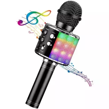 iWear M85 Microfone de Karaoke com Altifalante, Bluetooth, Gravação, Micro SD, USB