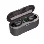 WoW F9 Desporto & Lazer Auscultadores TWS Bluetooth 5.1 Estéreo Super-Fit com Microfone HD e Estojo de Carregamento LED Preto