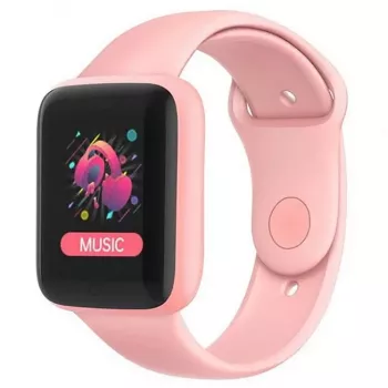 iWear M7 Relógio Inteligente & de Fitness com Full Touch 1,3 polegadas IPS, Controlo de Multimédia, Frequência Cardíaca, Pressão Arterial, Social Rosa
