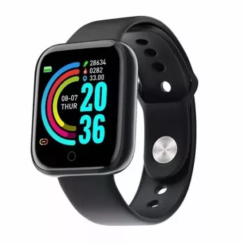iWear M8 Relógio Inteligente & de Fitness com Full Touch 1,3'' IPS, Frequência Cardíaca, Pressão Arterial, Social, Preto