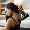 iLike GG Pistola de massagem muscular de fáscias portátil com vibração variável de 6 níveis + 3 acessórios preto