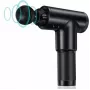 iLike GG Pistola de massagem muscular de fáscias portátil com vibração variável de 6 níveis + 3 acessórios preto
