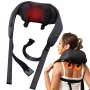 iLike Fitpro SHH Aparelho de massagem multifunções para ombros com calor, adaptadores de viagem e de carregamento para automóvel