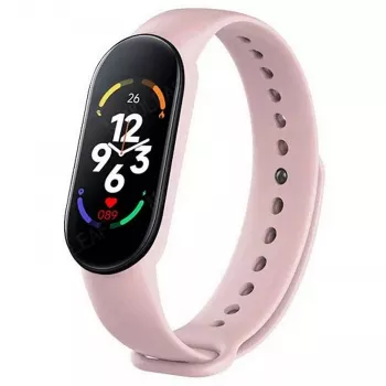 iWear SM7 Pulseira inteligente 0,96 polegadas TFT - Monitor de atividade IP67 com frequência cardíaca e tensão arterial / redes sociais / sono rosa