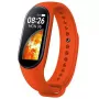 iWear SM7 Pulseira inteligente 0,96 polegadas TFT Monitor de atividade IP67 com medição de frequência cardíaca e tensão arterial, monitorização do sono, notificações de redes sociais, vermelho