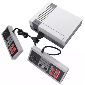 GameBox R6 Consola de jogos retro 8 bits TV AV RCA analógica com dois comandos e 620 jogos integrados