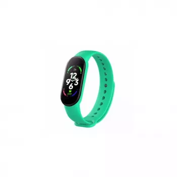iWear SM6 Pulseira inteligente - Monitor de atividade IP67 com frequência cardíaca e tensão arterial / redes sociais / monitor de sono verde