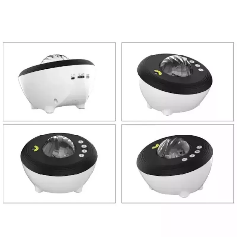Elight J1 Projetor aurora com sons de ambiente e altifalante Bluetooth, controlo por aplicação Smart Wi-Fi Bluetooth, branco