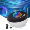 Elight J1 Projetor aurora com sons de ambiente e altifalante Bluetooth, controlo por aplicação Smart Wi-Fi Bluetooth, branco