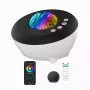 Elight J1 Projetor aurora com sons de ambiente e altifalante Bluetooth, controlo por aplicação Smart Wi-Fi Bluetooth, branco