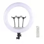 Elight SR18 Anel de luz LED 45cm com 3x suporte para smartphone + adaptador 220V + comando BT preto
