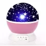 Elight L1 Projetor de céu estrelado e candeeiro de noite 2 em 1 com 4x AAA / cabo USB alimentação 220V rosa