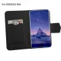 Doogee MIX Capa tipo carteira com protetor de ecrã em vidro temperado – conjunto preto