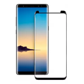 Evelatus Protetor de ecrã em vidro temperado 3D compatível com capa para Samsung Galaxy Note 8 N950 (cola nas bordas) - ultrafino