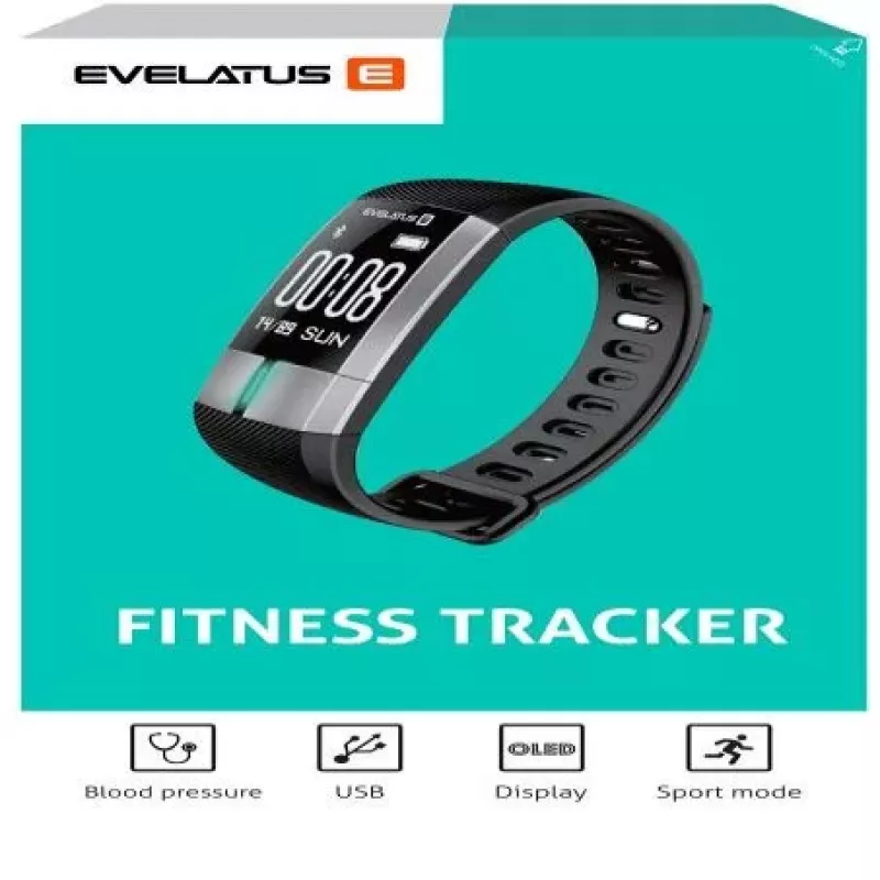 Evelatus Monitor de atividade EFT01 preto