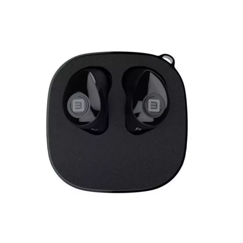 EVELATUS EBE01BK Auscultadores True Wireless Stereo In-Ear Bluetooth 5.0 com estojo de carregamento, IPX4, preto