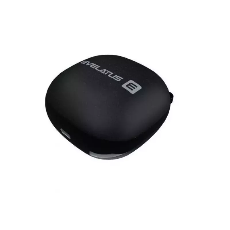 EVELATUS EBE01BK Auscultadores True Wireless Stereo In-Ear Bluetooth 5.0 com estojo de carregamento, IPX4, preto